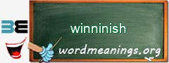 WordMeaning blackboard for winninish